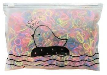 Gumki do Włosów Silikonowe Kolorowo-Czarne 1000 szt