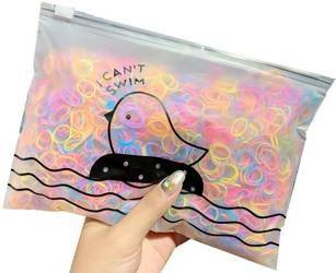 Gumki do Włosów Silikonowe Róż-Niebieski Neon 1000 szt