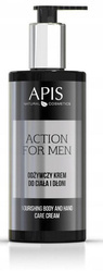 Apis Professional Natural Cosmetics Action For Men Odżywczy Krem Dla Mężczyzn Do Ciała i Dłoni 300 ml