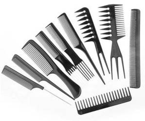 Ponik's Zestaw 10 Grzebieni Antystatycznych+Etui
