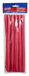 Ronney Flex Rollers Papiloty 12/240 mm Czerwone - 10 sztuk