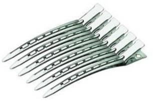 Ponik's Klipsy Spinki Do Włosów Srebrne 12 szt.